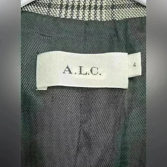 A.L.C Sedgwick II Glen Check Plaid & Houndstooth Double-Breasted Blazer Size XS - Picture 11 of 16